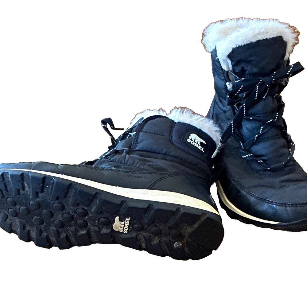 Sorel Waterproof Faux Fur Trim Lace-Up Ankle Snow Boot Women’s US 8.5 NL2776-010